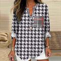 Vintage Paisley Pattern Women's Linen V Neck Shirt artswardrobe