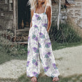 Women's Scottish Thistle Print Casual Jumpsuit artswardrobe