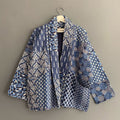 Comstylish Japanese Style Kantha Quilted Splicing Design Kimono