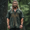 Men's Viking Celtic Mythology Tree Of Life Lapel Shirt artswardrobe