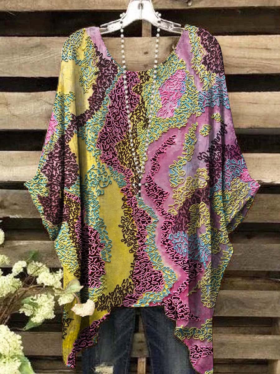 Women's Abstract Clear Dream Print Top