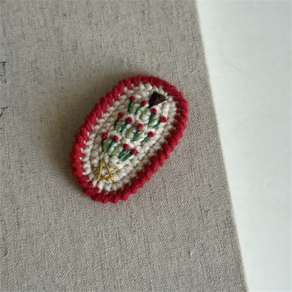 Comstylish Christmas Handmade Crochet Hair Clip