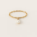 Pearl Chain Gold Ring