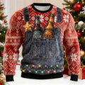 Comstylish Men's Ugly Christmas Pattern Casual Flannel Sweatshirt