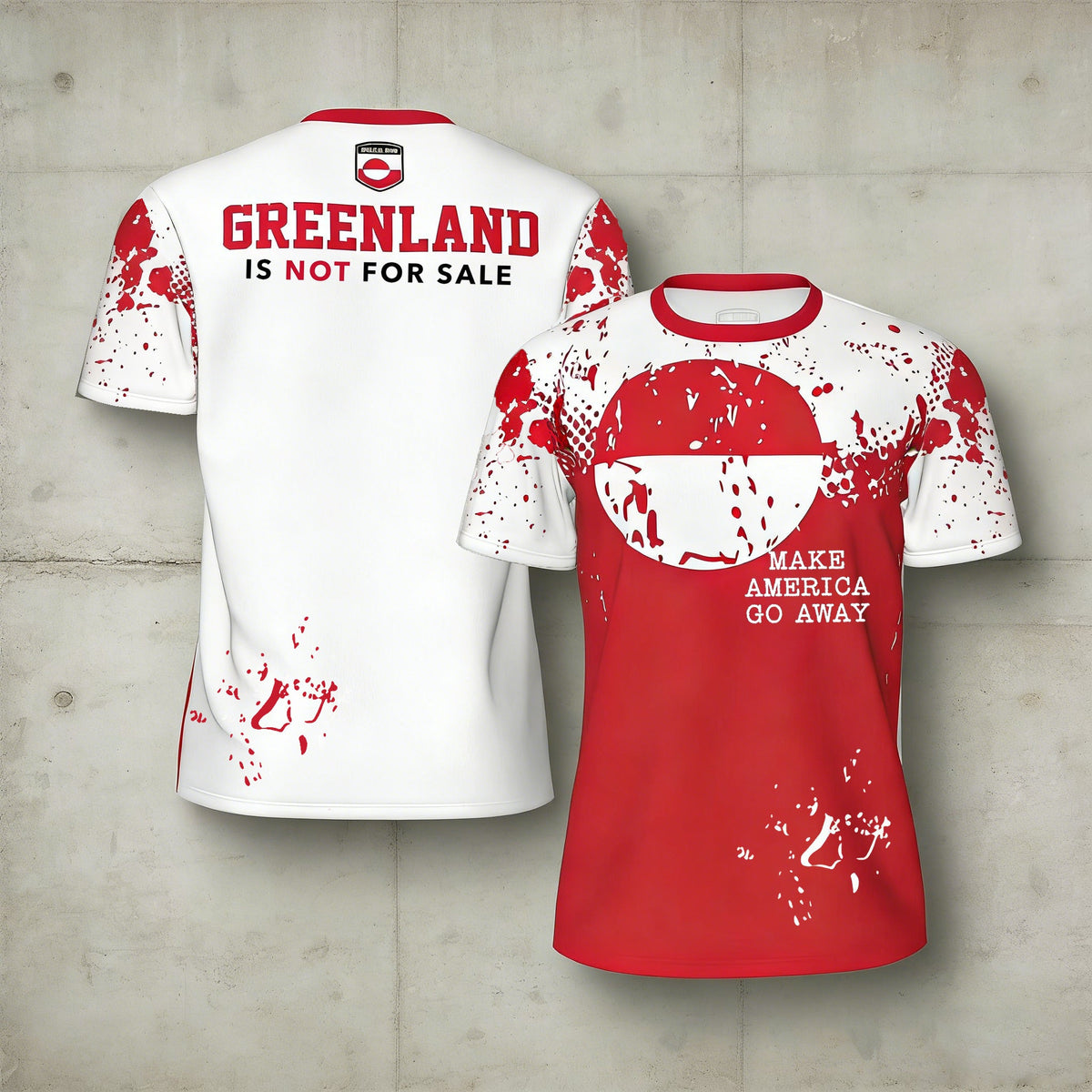 Men's Retro Greenland Not For Sale Print Raglan Sleeve T-shirt elevenforest