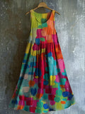 Women's Vintage Floral Print Slip Dress artswardrobe