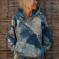 Comstylish Vintage Boho Floral Embroidered Patchwork Comfy Hoodie