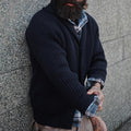 Men'S Vintage British Style Wool Knitted Cardigan elevenforest