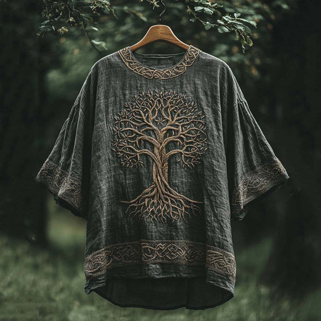 Men's Viking Celtic Mythical Life Stand-up Collar T-shirt artswardrobe