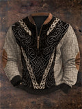 Men's Viking Wolf Inspired Celtic Chunky Cozy Sweatshirt elevenforest