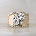 Vintage Golden & Zirconia Ring