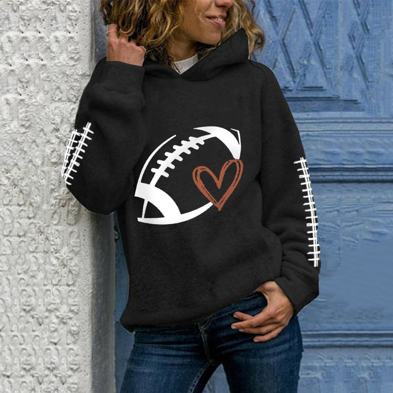 Comstylish Women's Football Lover Casual Hoodie