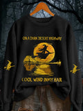 Comstylish Women's On A Dark Desert Highway Witch Feel Wind In My Hair Sweatshirt