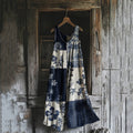 Women's Vintage Floral Geometry Art Linen Tank Dress artswardrobe
