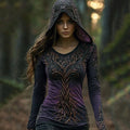 Women's Viking Gradient Tree Of Life Comfy Hoodie artswardrobe