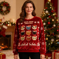 Meow Meow Christmas Ugly Velvet Sweatshirt elevenforest