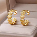 Blossom Golden Hoop Earrings