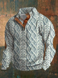 Men's Aintage Vintage Knit Print Hoodie elevenforest