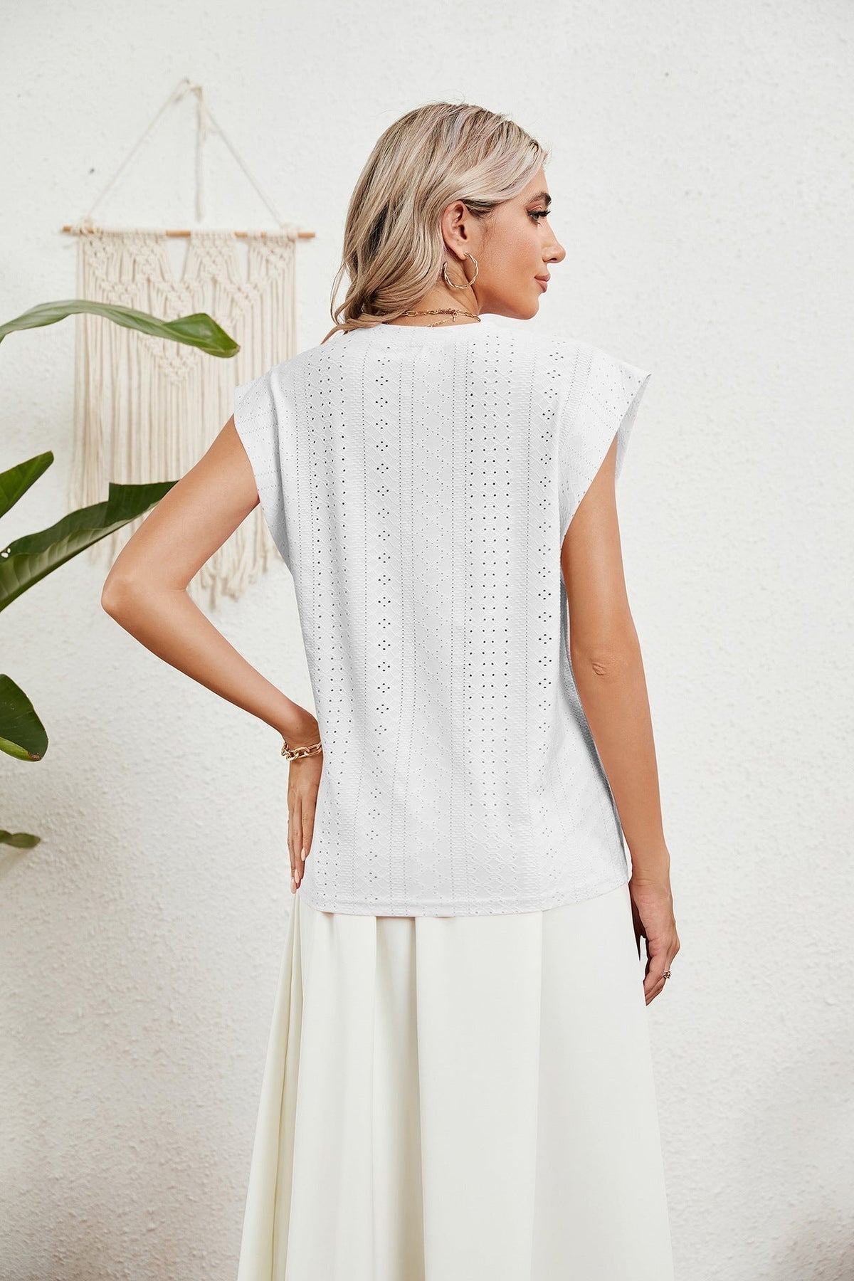 JO | Gilet d'été T-shirt à manches courtes creuses