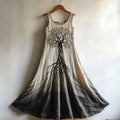 Viking Life Of Tree Gradient Art Linen Tank Dress artswardrobe