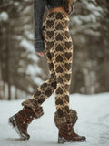 Retro Ethnicity Love Women's Printed Knitted Leggings