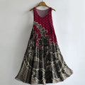 Women's Vintage Floral Tattoo Pattern Art Print Sleeveless Cotton Pock