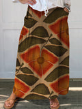 Women's Floral Linen Pocket Half Skirt