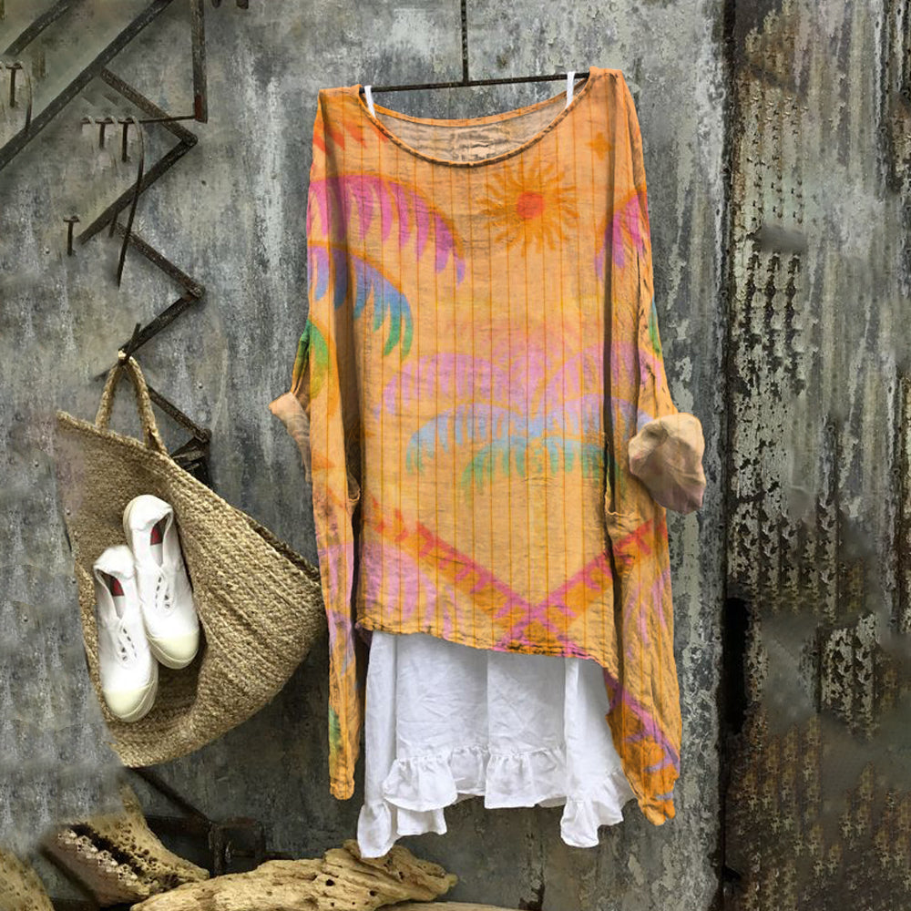 Litha Art Women's Vintage Linen Tunic artswardrobe