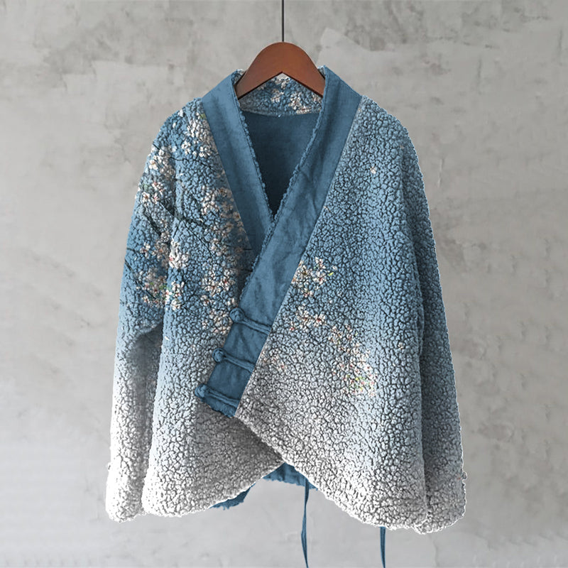 Comstylish Vintage Japanese Floral Art Casual Design Kimono