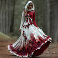 Comstylish Halloween Skeleton Roses Art Linen Maxi Dress