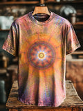 Visual impact Kaleidoscope Vintage Art Print Casual T-shirt For Men An