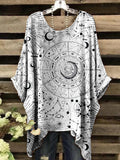 Women's Astrology Moon and Sun Print Top