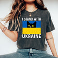 Stand With Ukraine Print Women's Vintage T-shirt elevenforest