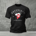 Men's Vintage Greenland Pattern Short Sleeve Casual T-shirt elevenforest