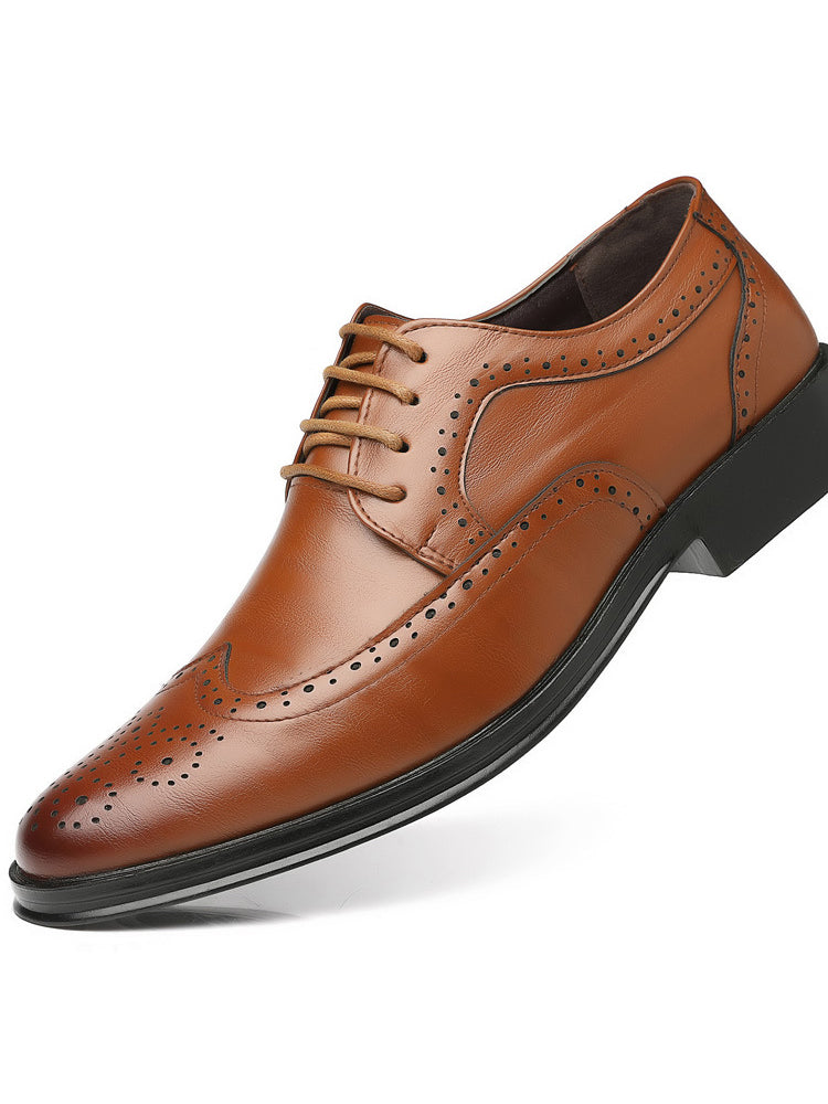 Men's Classic British Brogue Leather Shoes artswardrobe