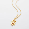 Golden Leaf Pendant Necklace