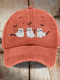 Comstylish Cute Cat Animal Print Vintage Baseball Cap