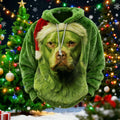 Comstylish Men's Christmas Dog Pattern Warm Plush Sweatshirt