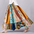 Women's Vintage Floral Patch Skirt artswardrobe