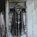 Women's Viking Tribal Bird Totem Linen Tank Dress artswardrobe