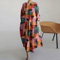 Colorful Cute Kitten Print Women's Dress elevenforest