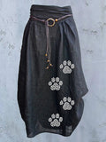 Women's Paw Art Design Casual Skirt