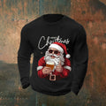 Comstylish Men's Merry Christmas Santa Claus Print Casual Sweatshirt