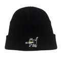 Cartoon Pattern Cat Embroidery Warm Knitted Hat