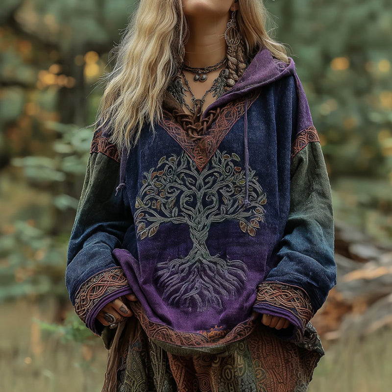 Viking Tree Of Life Celtic Knot Art Gradient Women's Comfort Hoodie artswardrobe
