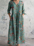 Women's Retro Floral Print Dress artswardrobe