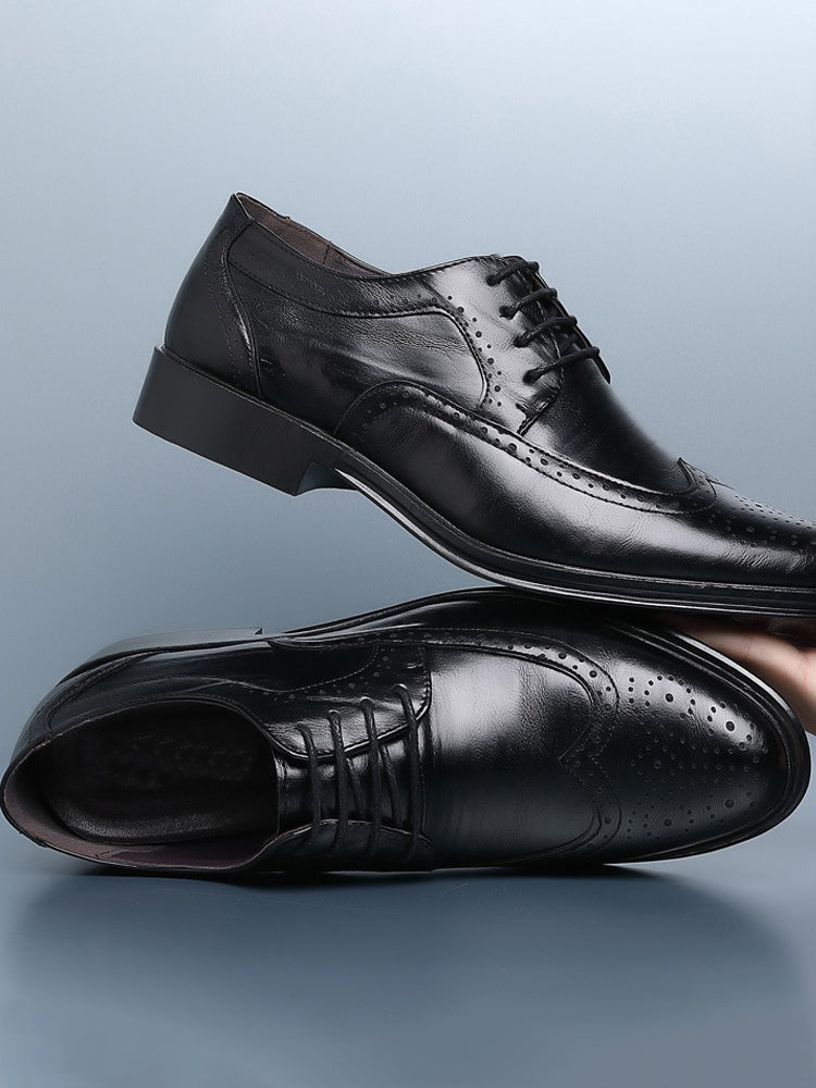 Men's Classic British Brogue Leather Shoes artswardrobe