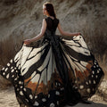 Comstylish Vintage Classy Butterfly Wings Inspired Flowy Maxi Tank Dress