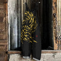 Comstylish Vintage Flock Of Fish Graphic Painting Art Loose Jumpsuit