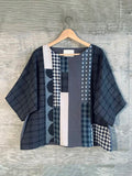 Comstylish Vintage Polka Dot Geometric Women's Linen T-shirt